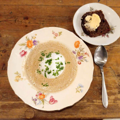 The Kyrö x Jävla funnel chantarelle soup