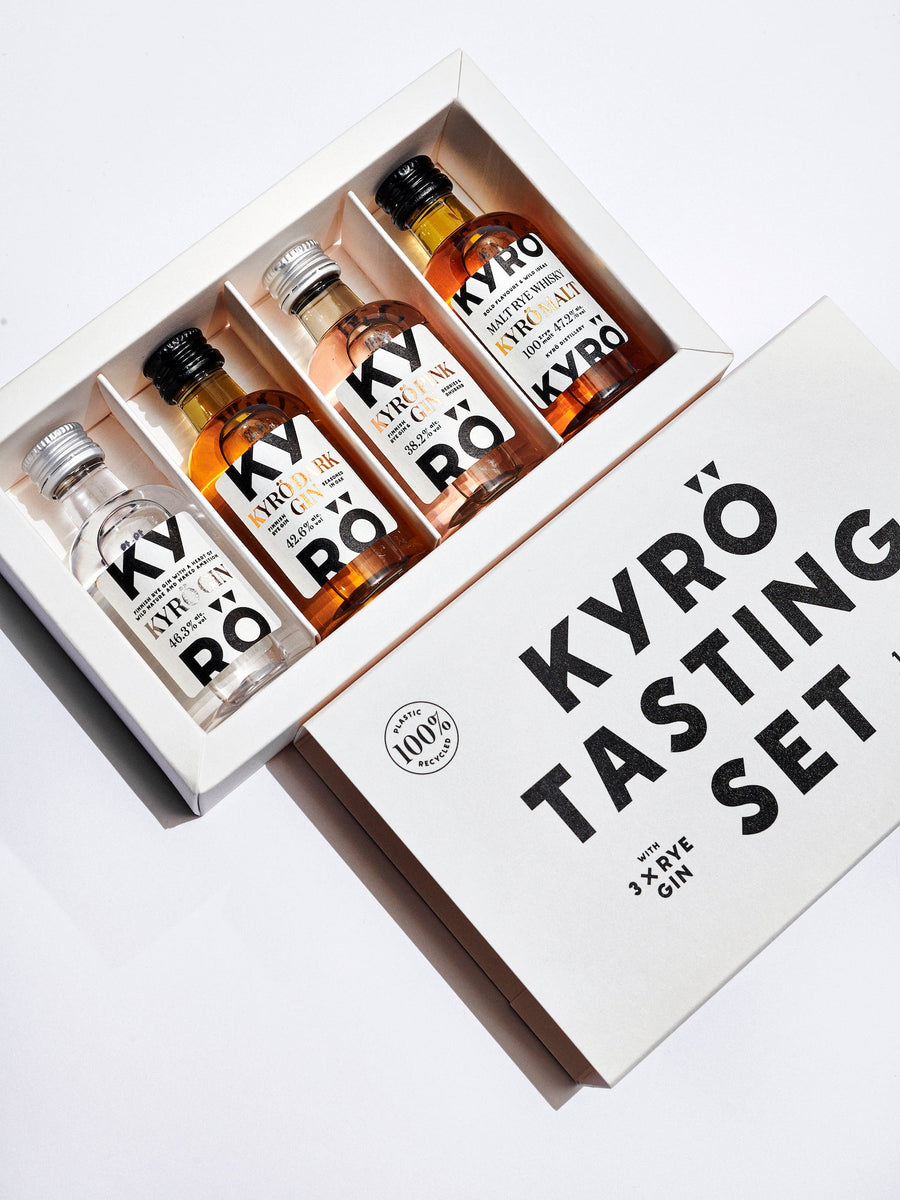 Kyrö Tasting Set , Pink Gin, Napue Gin, Malt Whisky, Dark Gin